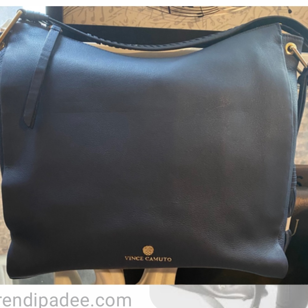 Vince Camuto Black Shoulder Bag Style: Josie Hobo Leather Bag Purse